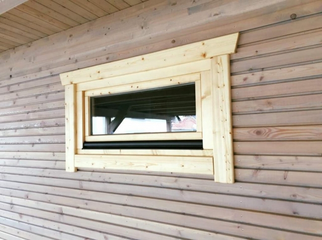 Holz, Doppel-Carport, Fenster, Wandverkleidung, Montage